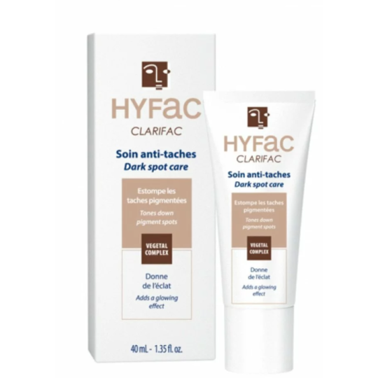 Hyfac Clarifac est une crème visage conçue pour cibler et corriger les taches pigmentaires