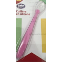 BABY PUR CUILLERE EN SILICONE  4m+ VERT-ROSE-