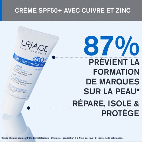 URIAGE Bariéderm Cica Crème Au Cuivre-Zinc SPF50+ 40ml